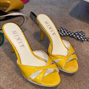Yellow heels used but good condition